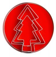 Ausstechformen Tannenbaum, 3 Stück, Weißblech, L: 60/85/90 mm, B: 35/45/65 mm, H: 20 mm Ausstechformen Tannenbaum, 3 Stück, Weißblech, L: 60/85/90 mm, B: 35/45/65 mm, H: 20 mm
