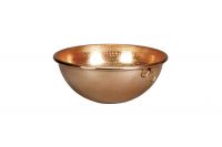 Kupfer-Eiweissschüsseln mit Aufhängeringen, 260 mm/ 4,6 ltr. Kupfer-Eiweissschüsseln mit Aufhängeringen, 260 mm/ 4,6 ltr.