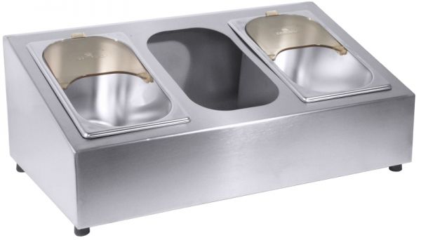 Besteckkasten für 3 Einsätze für Bestecke GN 1/4 7002/001, Edelstahl, 55,5 x 32 x 22 cm