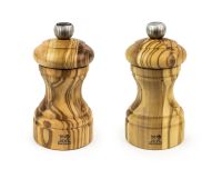 Peugeot : Bistro Duo - Pfeffer- und Salzmühle, manuelle Olivenholz-Mühle, Größe: 10 cm, Farbe: olive Peugeot : Bistro Duo - Pfeffer- und Salzmühle, manuelle Olivenholz-Mühle, Größe: 10 cm, Farbe: olive