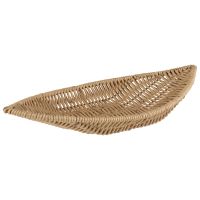 Korb in Schiffchenform COVE, Polypropylen, Edelstahldraht, 30 cm x 15 cm, H: 5 cm, Fb. beige Korb in Schiffchenform COVE, Polypropylen, Edelstahldraht, 30 cm x 15 cm, H: 5 cm, Fb. beige