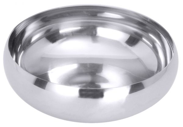 Snackschale, gewölbt, Edelstahl, I: 0,35 ltr., D: 12,5 cm, H: 4 cm