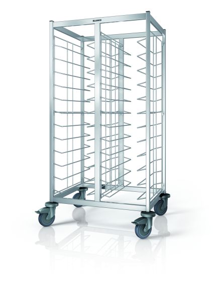 Tablett-Abräumwagen TAW 2 x 12 KN, Kap.: 24 Kantinen-Tabletts (460 x 344 mm), Trgf.: max. 150 kg, LxBxH: 88,8 x 60,7 x 155 cm
