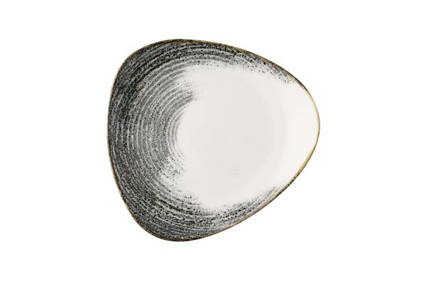 Churchill, Homespun Accents : Quartz Black - Teller flach dreieckig, 28,5 cm