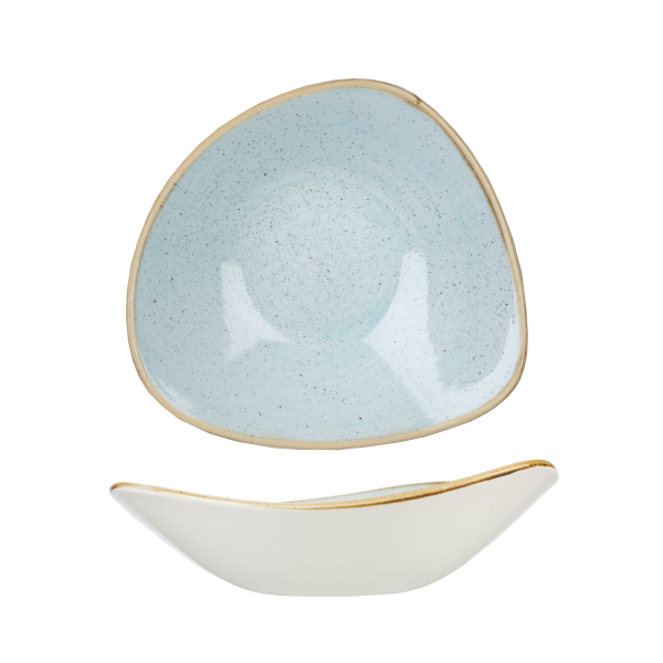 Churchill, Stonecast : Duck Egg Blue - Schale dreieckig, 23,5 cm/ 0,6 ltr.