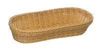 Baguette Korb, oval, 28 x 16 cm, H: 8 cm, PP, Fb. schwarz Baguette Korb, oval, 28 x 16 cm, H: 8 cm, PP, Fb. schwarz