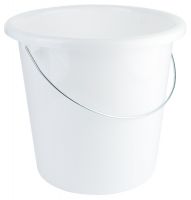 Kunststoffeimer, lebensmittelgeeingnet, weißem PP, I: 11 ltr., D: 25 cm, H: 27 cm Kunststoffeimer, lebensmittelgeeingnet, weißem PP, I: 11 ltr., D: 25 cm, H: 27 cm