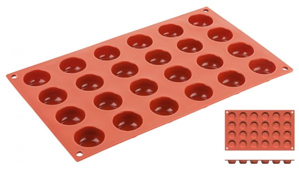 Silikon-Backmatte Amaretti, 24 Formen, D: 3,4 cm, H: 1,6 cm
