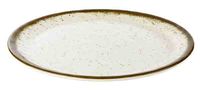 Teller, flach STONE ART, D: 30 cm, H: 2 cm, Melamin, Rand: braun, weiss Teller, flach STONE ART, D: 30 cm, H: 2 cm, Melamin, Rand: braun, weiss