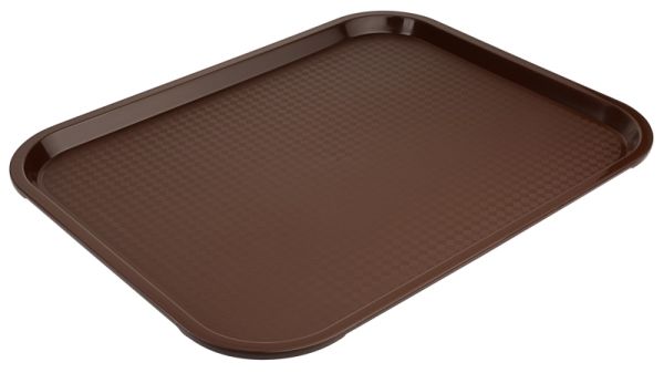 Fast Food Tablett, braun, Polypropylen, 45 x 35 x 2 cm