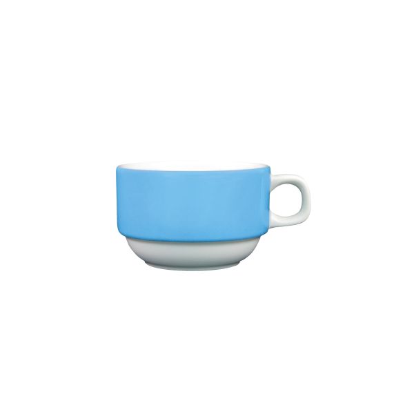 Eschenbach, Color - Kaffee-Obere stapelbar, weiss/ hellblau, 0,18 ltr.