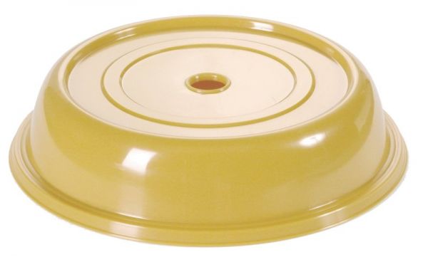Tellerglocke, gelb, mit Griffloch, Polypropylen, D: 28 cm, H: 6 cm