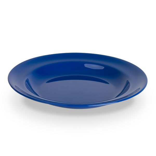Teller tief PC, uni, blau, D: 24 cm/ 0,45 ltr.