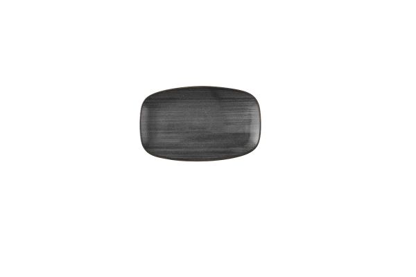 Churchill, Stonecast Raw : Black Vellum - Chefs Platte rechteckig, 20 x 12,1 cm