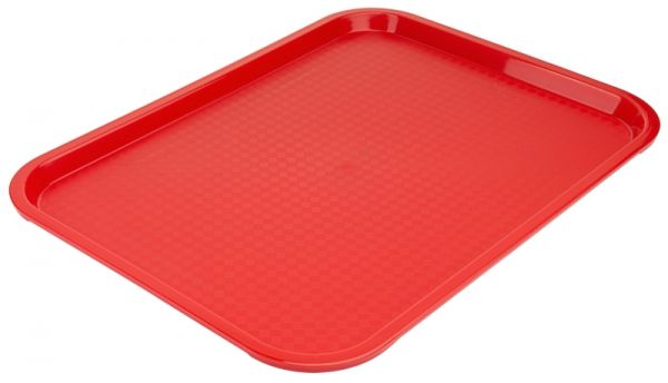 Fast Food Tablett, rot, Polypropylen, 40 x 30 x 2 cm
