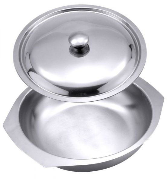 Beilageschüssel, flach, Edelstahl, I: 0,4 ltr., D: 14 cm, H: 3,5 cm