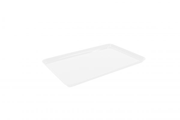 Auslagetabletts aus Melamin, rechteckig, weiss, 420 x 280 x 17 mm