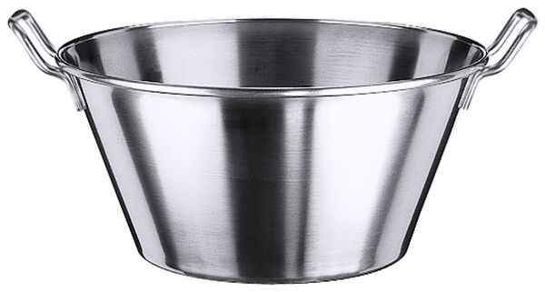 Wanne rund, I: 16 ltr., D: 40 cm, H: 20 cm, Edelstahl
