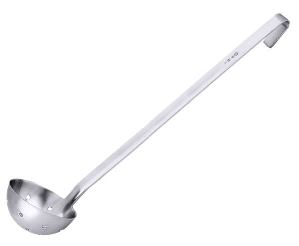 Schaumkelle tief, Edelstahl, I: 0,5 ltr., D: 12 cm, Stiellänge: 40 cm