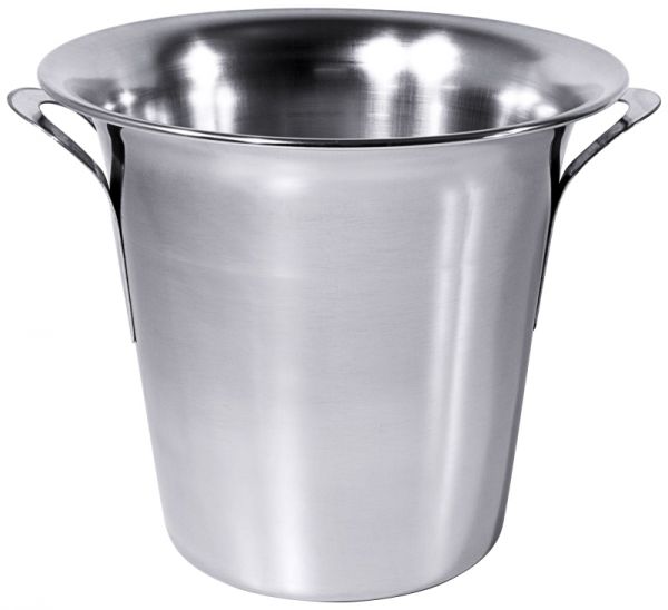 Sektkühler, mit gebördeltem Rand, Edelstahl, D: 22 cm, H: 13 cm