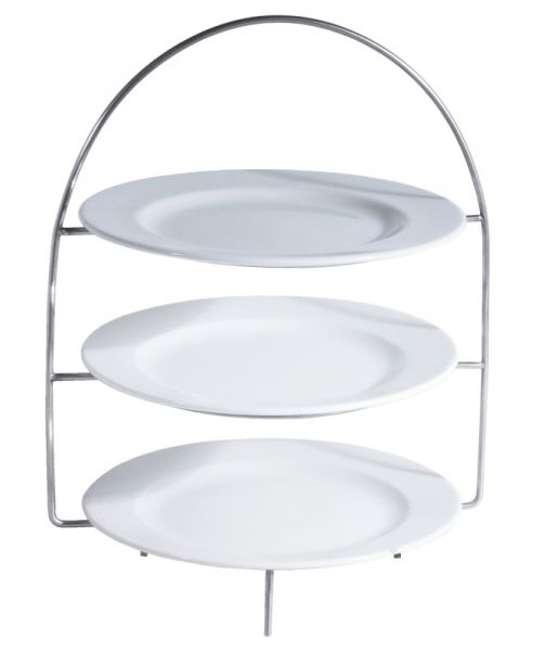 Telleretagere, 3-stufig, verchromt, D: 25/29/31, B: 33 cm, H: 39,5 cm