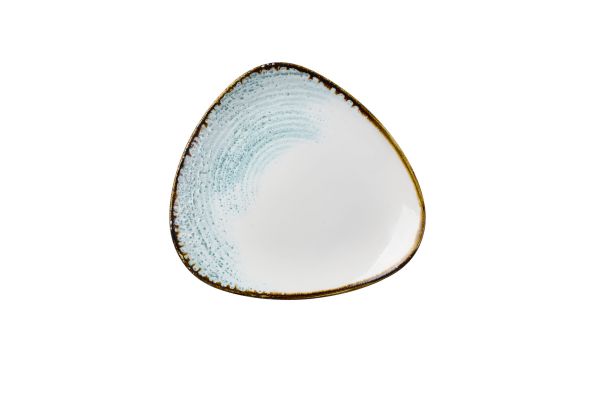 Churchill, Homespun Accents : Aquamarine - Teller flach dreieckig, 24,5 cm
