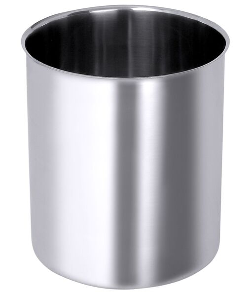 Zylindrischer Behälter ohne Griffe, I: 1 ltr., D: 10,5 cm, H: 15 cm, Edelstahl