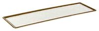 GN 2/4 Tablett STONE ART 53 x 16,2 cm, H: 1,5 cm, Melamin, Rand: braun, weiss GN 2/4 Tablett STONE ART 53 x 16,2 cm, H: 1,5 cm, Melamin, Rand: braun, weiss