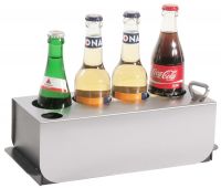 Konferenz-Flaschenkühler, schwarzem POM, Edelstahl, für 4 Flaschen, 33 x 12,5 x 10 cm Konferenz-Flaschenkühler, schwarzem POM, Edelstahl, für 4 Flaschen, 33 x 12,5 x 10 cm