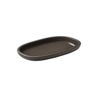 Playground, Steinzeug - RENEW : Platte oval, taupe, 19 x 11 cm Playground, Steinzeug - RENEW : Platte oval, taupe, 19 x 11 cm