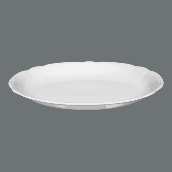 Seltmann Weiden, Salzburg - Platte oval, weiss uni, 31 cm