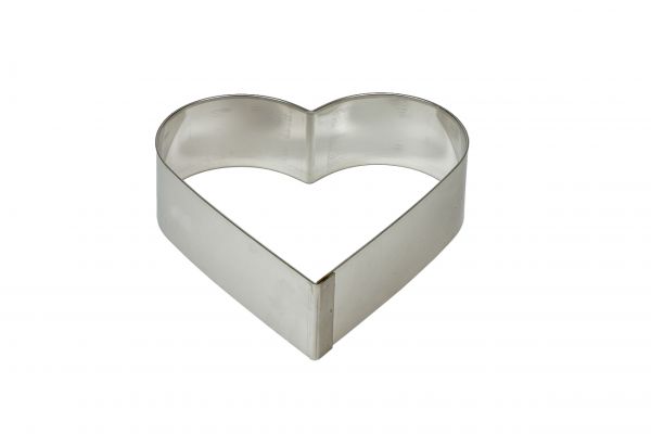 Tortenringe Herz, Aluminium, D: 200 mm, Höhe: 50 mm