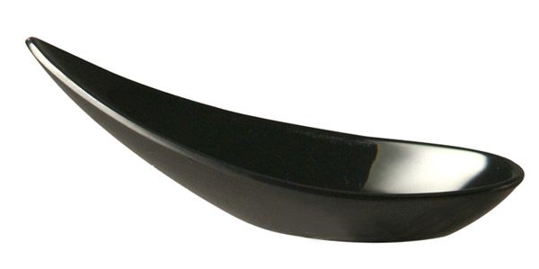 Fingerfood Löffel MING HING 11 x 4,5 cm, H: 4 cm, Melamin, schwarz