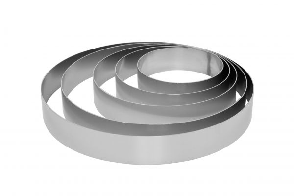 Tortenringe-Set, Aluminium, 5-teilig, Höhe: 60 mm