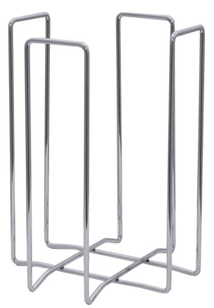 Serviettenhalter, quadratisch, verchromter Draht, 18 x 18 x 24 cm