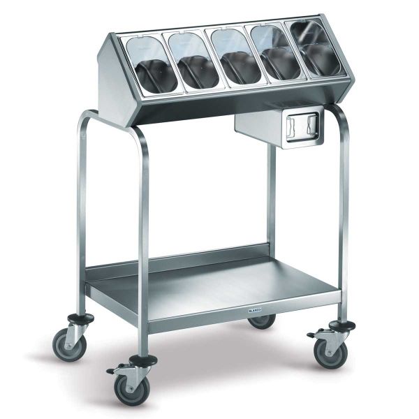 Besteck-, Tablettwagen BT 400, ca. 120 Tabletts/ 500 Besteckteile, LxBxH: 90 x 60 x 127 cm