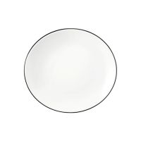 Seltmann Weiden, Modern Life : 10826 Black Line - Speiseteller oval 5195, 25 cm Seltmann Weiden, Modern Life : 10826 Black Line - Speiseteller oval 5195, 25 cm