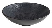 Schale DARK WAVE, Melamin, D: 17,5 cm, H: 5 cm, I: 0,5 ltr., innen: Dekor, außen: schwarz Schale DARK WAVE, Melamin, D: 17,5 cm, H: 5 cm, I: 0,5 ltr., innen: Dekor, außen: schwarz