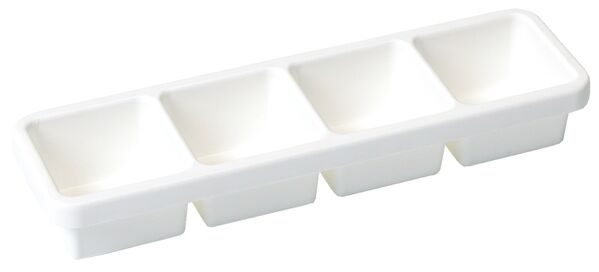 Zutatenbehälter 4 Fächer, I: 0,7 ltr., 47 x 13 x 7,5 cm, PP