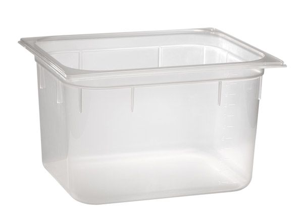 GN 1/2 Behälter 32,5 x 26,5 cm, Tiefe: 200 mm, Polypropylen, I: 11,8 ltr., milchig