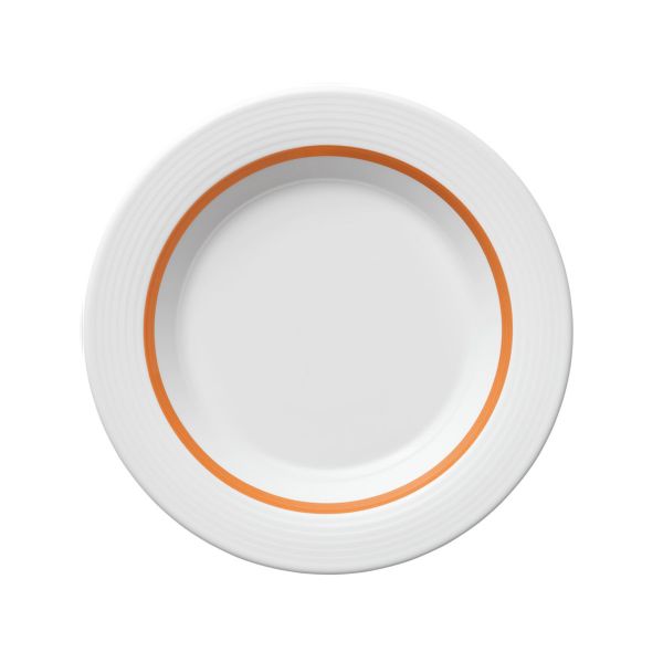 Bauscher Care, Invita Colors : 425477 Pinselband Orange - Spezialteller tief Fahne, 23 cm/ 0,40 ltr.