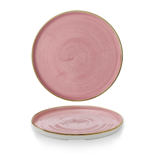 Churchill, Stonecast : Petal Pink - Teller flach m. erhöhten Rand, 26 x 2 cm