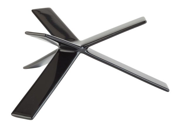 Buffetständer STAR, H: 8 cm, Metall, schwarz ummantelt