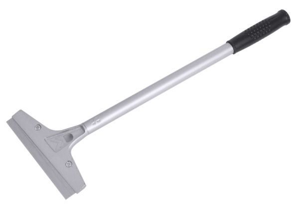 Stielschaber, Stahlrohr mit schwarzem Kunststoffgriff, Zinkguss, L: 46 cm, Klingen: 15 cm
