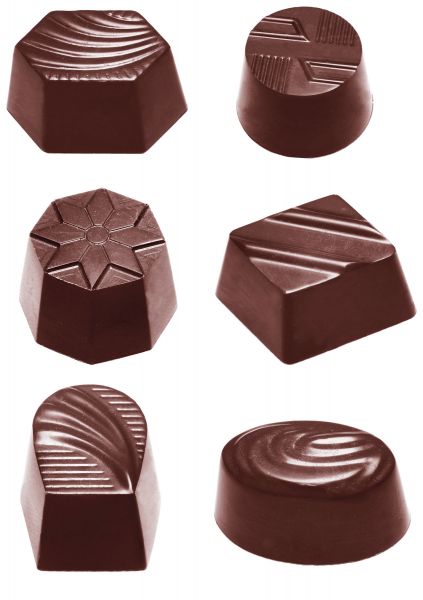 Schokoladen- Form, 275 x 175 mm, 4 x 8 Stück/ 3 Fig.