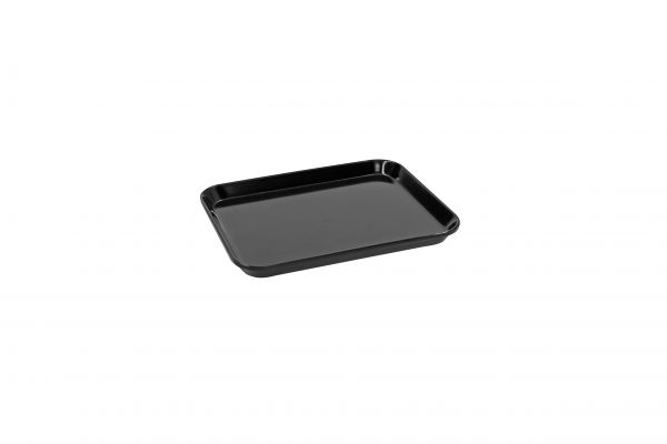 Auslagetabletts aus Melamin, rechteckig, schwarz, 190 x 150 x 17 mm