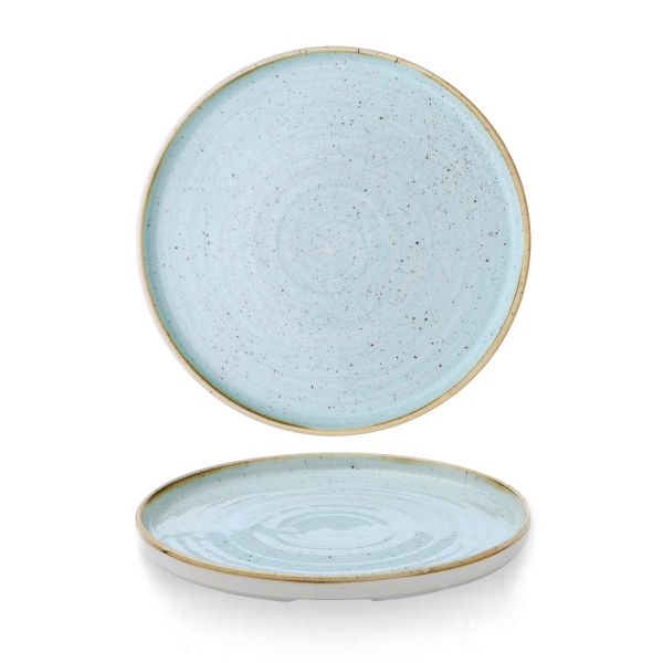 Churchill, Stonecast : Duck Egg Blue - Teller flach m. erhöhten Rand, 26 x 2 cm