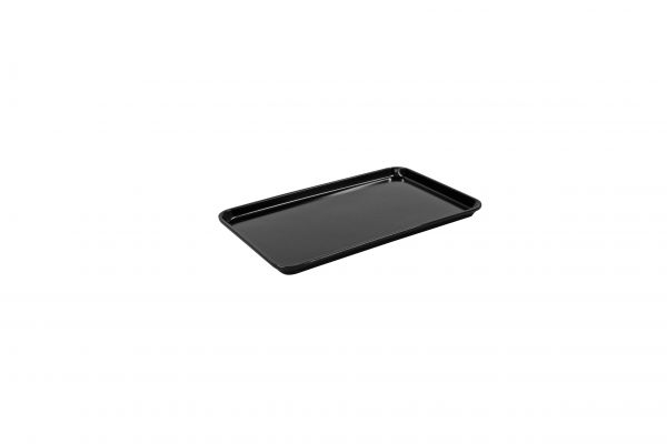 Auslagetabletts aus Melamin, rechteckig, schwarz, 300 x 190 x 17 mm