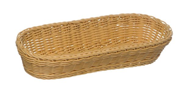 Baguette Korb, oval, 28 x 16 cm, H: 8 cm, PP, Fb. beige