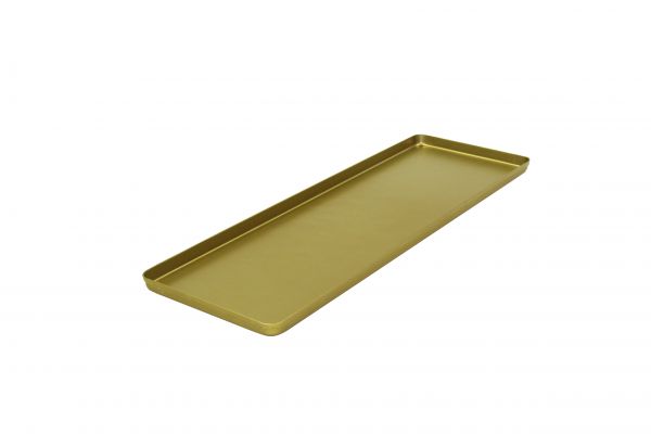 Ausstell-, Thekenbleche gold, Alu, eloxiert, 200 x 600 x 20 mm